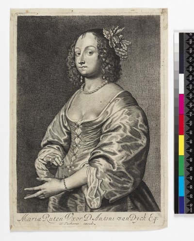 Porträt von Mary Ruthven, graviert von William Faithorne von Anthony van Dyck